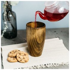 Стакан из натурального кедра, 15x9,5 см, 450 мл, цвет коричневый 4758916 Magistro