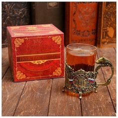 Подстаканник со стаканом "Царь", 11,4 х 9,3 см 5099489 Семейные традиции