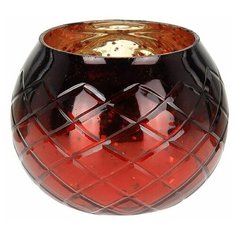 Подсвечник ТАЙНЫ СВЕТА круглый, красный, 6 см, Koopman International A54400200