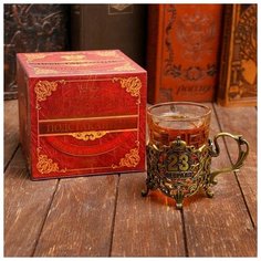 Подстаканник со стаканом "С 23 февраля", 11,4 х 9,3 см 5099483 Семейные традиции