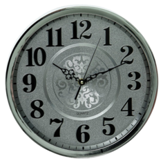 Часы настенные круглые Home art 30х30х4,1см серый, черный Olaff