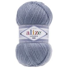 Пряжа ALIZE Lanagold 800 100гр.,800м (49%шерсть, 51%акрил) (221 светллый ждинс меланж) 5 шт
