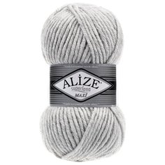 Пряжа ALIZE Superlana maxi 100гр. 100м. (75% акрил, 25%шерсть) ТУ (208 светло-серый меланж) 5 шт