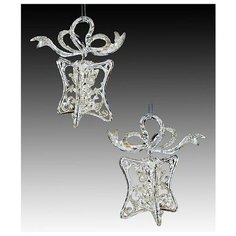 Елочное украшение из акрила ПОДАРОК, прозрачный, разные модели, 13 см, ЦАРЬ ЕЛКА 140328