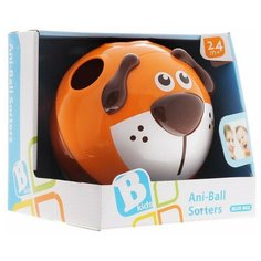 Детская развивающая игрушка-сортер PlaySmart Собака, коричневый