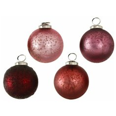 Набор коллекционных ёлочных шаров ТАРНЕЙЯ, стекло, 8 см (4 шт.), Boltze 1016885-boltze