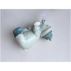 Украшение елочное "Мишка с леденцом", 4х4,5х7 см Феникс Present