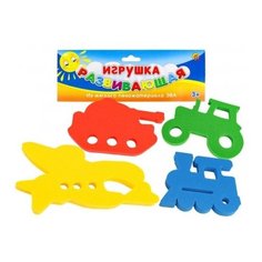 Развивающая игрушка из Эва веселые фигурки "Транспорт" Рыжий Кот И-7516/РК