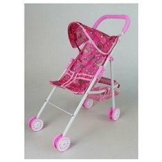 Коляска складная металл, с козырьком "Вкусняшки" Рыжий кот