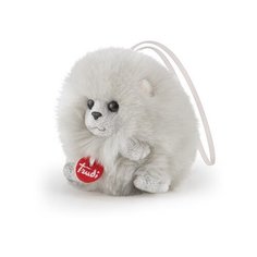 Серый котенок-пушистик на верёвочке, 10x11x11 см Trudi