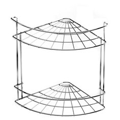 Полка для ванной, 3 яруса, гальваника цинк, угловая, цвет хром РемоКолор