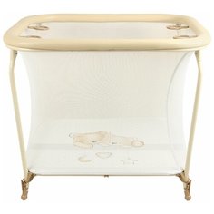 Манеж детский Globex Квадрат коллекция Мишки, бежевый