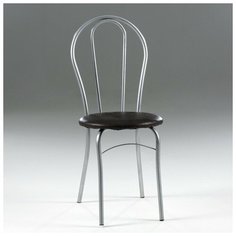 Стул "Элегия" Серебристый металлик/коричневый 3415563 Доляна