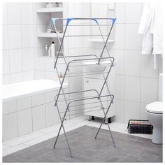 Сушилка для белья напольная 144х50х60 см, 9,5 м, 3х-уровневая, металлич окрашенная 2797298 Сима ленд