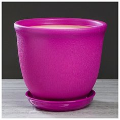 Цветочный горшок "Глория" 14 л, сирень, шёлк (1сорт) 4983306 Керамика ручной работы