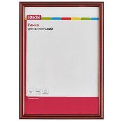 Рамка Attache А4, 21*30 см, деревянный фигурный багет, 14 мм, цвет коньяк