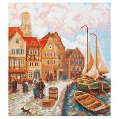 07.023 Набор для вышивания Палитра Городской причал21х24 см