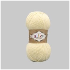 Пряжа ALIZE Alpaca royal 100г 250м (55 % акрил - 30 % альпака -15 % шерсть) (01 кремовый) 5 шт