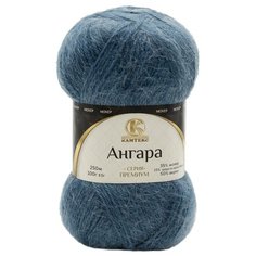 Пряжа Камтекс Ангара 100гр. 250м. (35% мохер, 15% шерсть кроссбред, 50% акрил) (022 джинса) 5 шт
