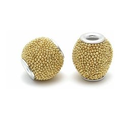 Бусины "Tesoro. Этника", цвет: желтый, 10 мм, 2 штуки