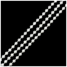 Бусины на бобине Tesoro, 3 мм, 10 метров, цвет: 1 белый