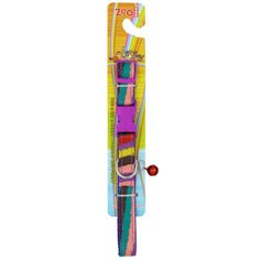 Ошейник с пластиковой косточкой 15 мм x 40 см "Радуга", цвет: фиолетовый Zoo One