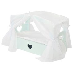 Кроватка с бельевым ящиком "Любимая кукла", мини (цвет: аквамарин) Paremo