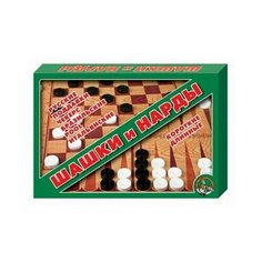 Игра настольная "Шашки - нарды" Десятое королевство