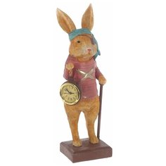 Фигурка декоративная Заяц с часами 755866 111033 см РЕМЕКО