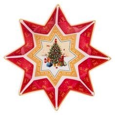 Салатник с новым годом! елка 17 см красное Lefard (85-1601)