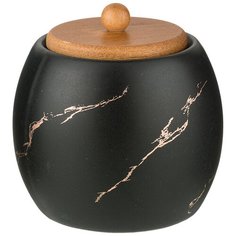 Сахарница коллекция "Золотой мрамор", цвет: black, 9, 5х10, 2 см Lefard