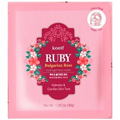 Koelf Ruby & Bulgarian Rose Hydrogel Mask Pack Гидрогелевая маска с экстрактом болгарской розы и рубиновой пудрой 30g.