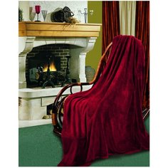 Покрывало Guten Morgen Коралфлис, 150 х 200 см, бордо