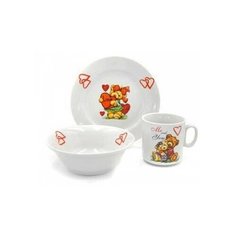 Набор посуды "Идиллия. Мишки", 3 предмета Добрушский фарфоровый завод