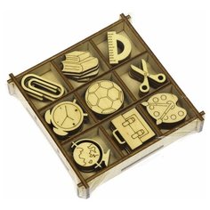 Набор украшений в коробке "Школа", 10,5х10,5 см СИМВОЛИК