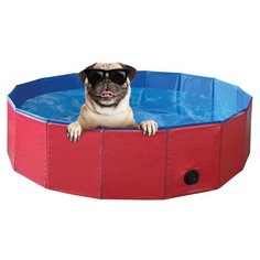 Бассейн для собак COOLING-POOL 160х30см пластик красный/голубой Nobby