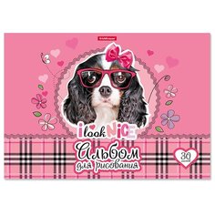 Альбом для рисования ErichKrause Clever Dog 29.7 х 21 см (A4), 120 г/м², 30 л.