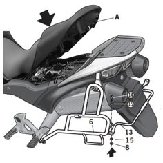 Крепление кофра SHAD XL 1000V (07-13), боковые