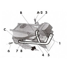 Крепление кофра SHAD Kawasaki ZZR 600 ( 91 - 92 ), задний
