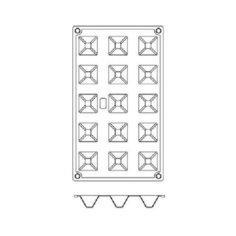 Форма кондитерская «Пирамида» 3. 6*3. 6см; силикон, Paderno, арт. 47742-13