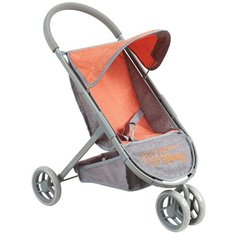 Детская игрушечная прогулочная трехколесная коляска Buggy Boom для кукол Mixy 8024 с козырьком и корзиной