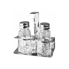 Набор соль/перец на подставке; сталь нерж.,стекло; 50мл, Prohotel, арт. BF-2118