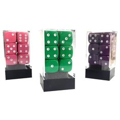 Набор кубиков D6, 16 мм 12 шт в пластиковой коробочке Pandoras Box Studio