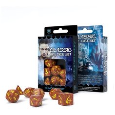 Набор кубиков "Классика эльфийский", 7 шт., коричнево-желтый, перламутр Pandoras Box Studio
