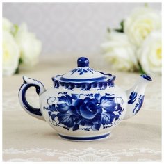 Чайник «Утро», 16×16×9 см, 300 мл, гжель 1178809 Сима ленд