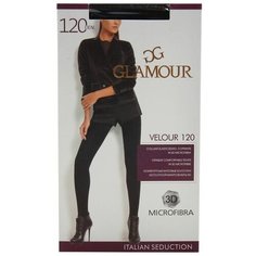 Колготки Glamour Velour, 120 den, размер 3-M, nero (черный)