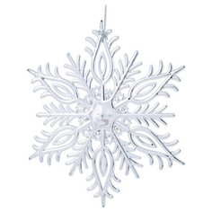 Елочное украшение из полипропилена "Снежинка резная серебряная", 14,5*12*0,2см, 304466 Феникс Present
