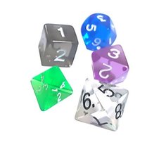 Кубики Д4-Д20, прозрачные Pandoras Box Studio