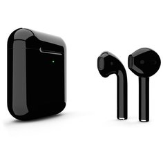 Беспроводные наушники Apple AirPods 2 Color (беспроводная зарядка чехла), глянцевый черный