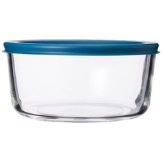 Контейнер для еды Smart Solutions стеклянный 944 мл темно-синий JV944RD